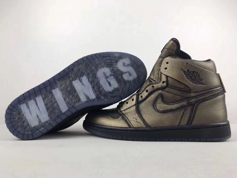 2017 Jordan 1 Wings Bronze Black Shoes